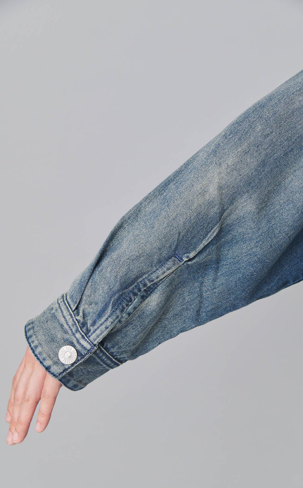 デニムボウタイブラウス