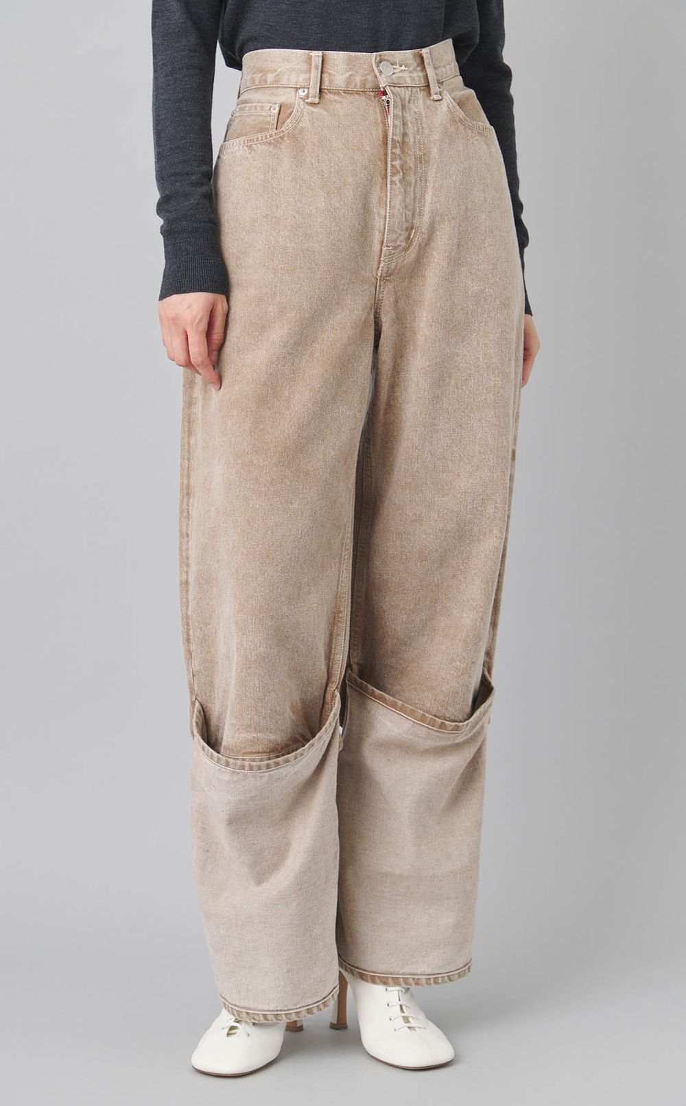 2wayフリップヘムオーガニックデニムパンツ