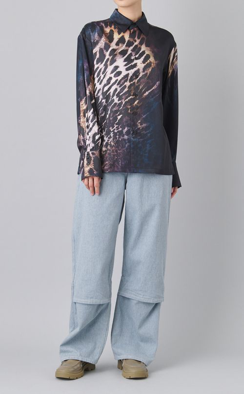 レオパードプリントシャツ