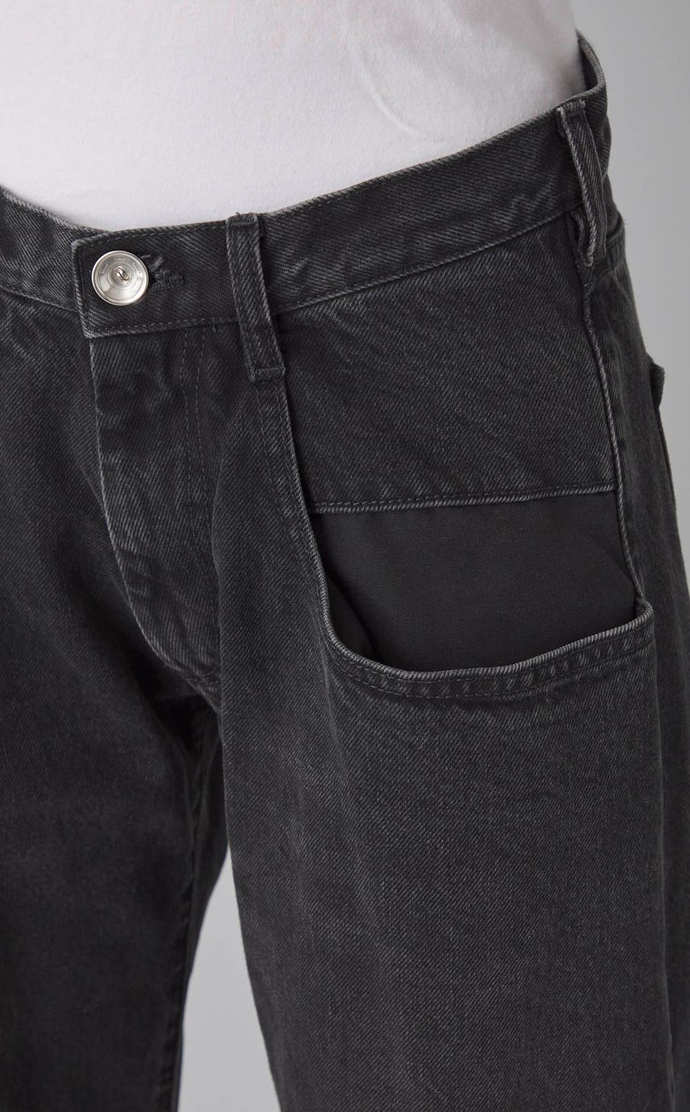 コントラストポケットデニムパンツ