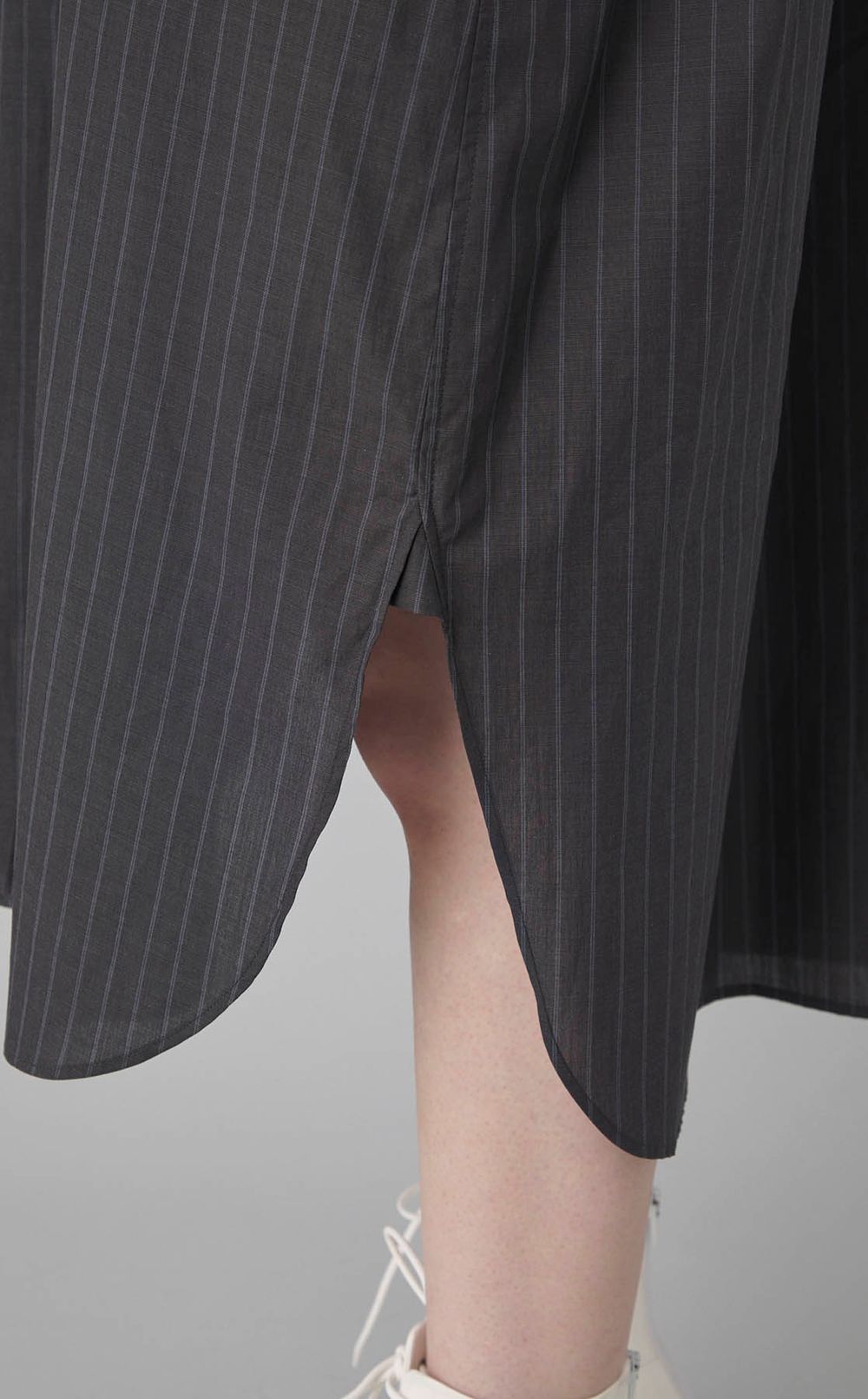 ダブルフロントコットンシャツワンピース