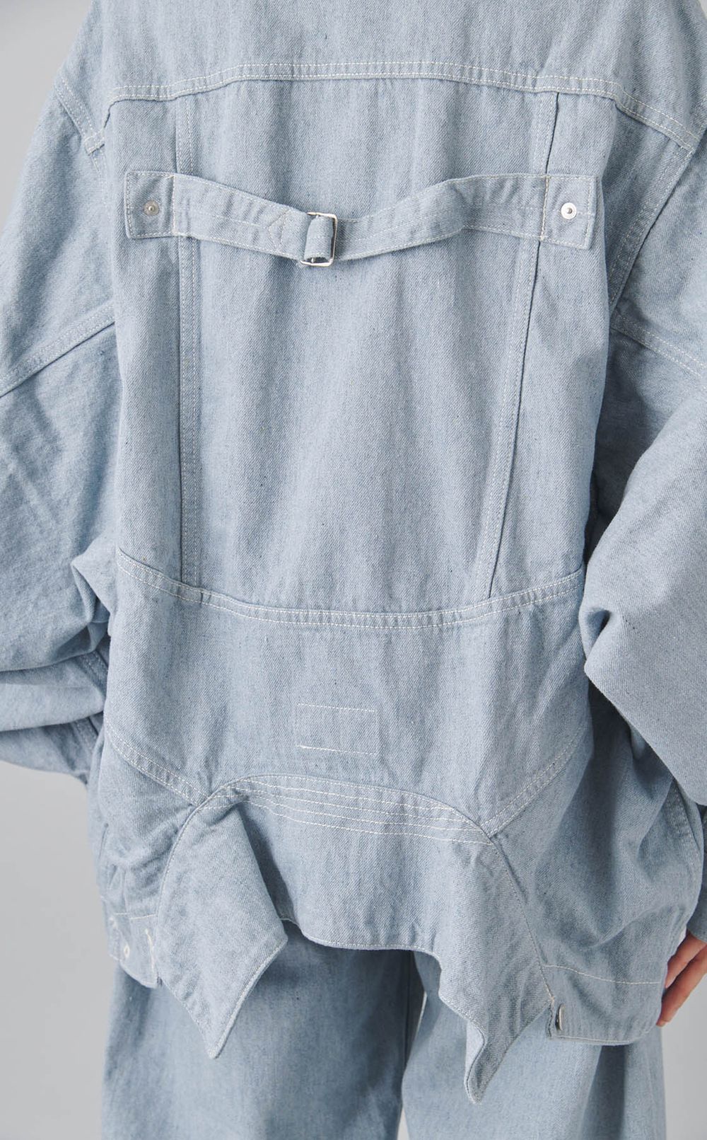 ダブルエンドリサイクルデニムブルゾン