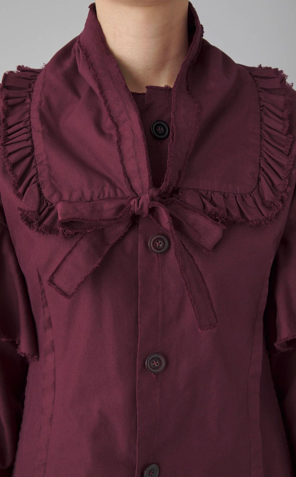 セパレートフリルカラーブラウス