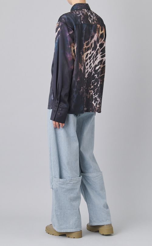 レオパードプリントシャツ