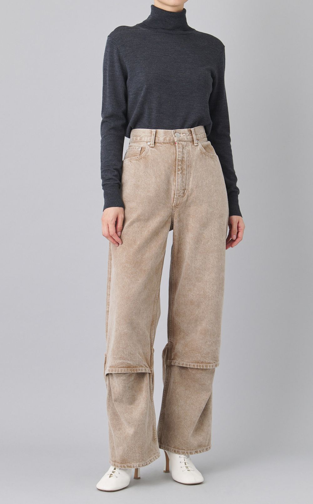 2wayフリップヘムオーガニックデニムパンツ