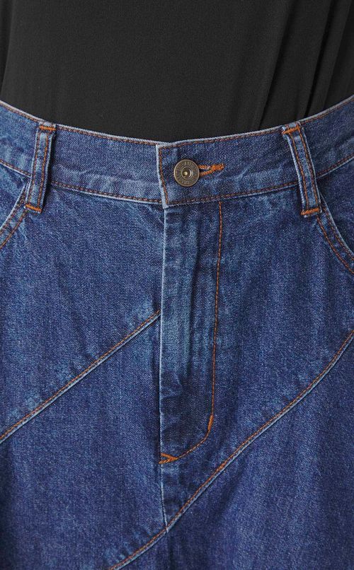 リボンバイアスデニムスカート