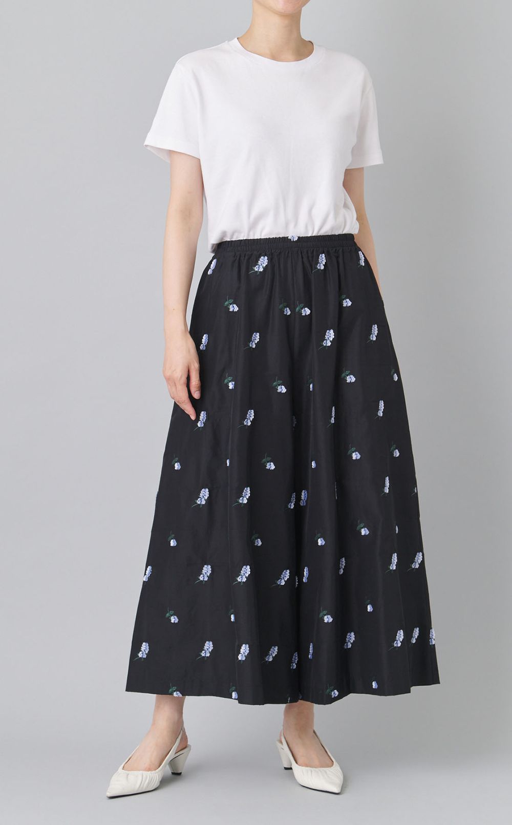 カットジャガードガウチョパンツ