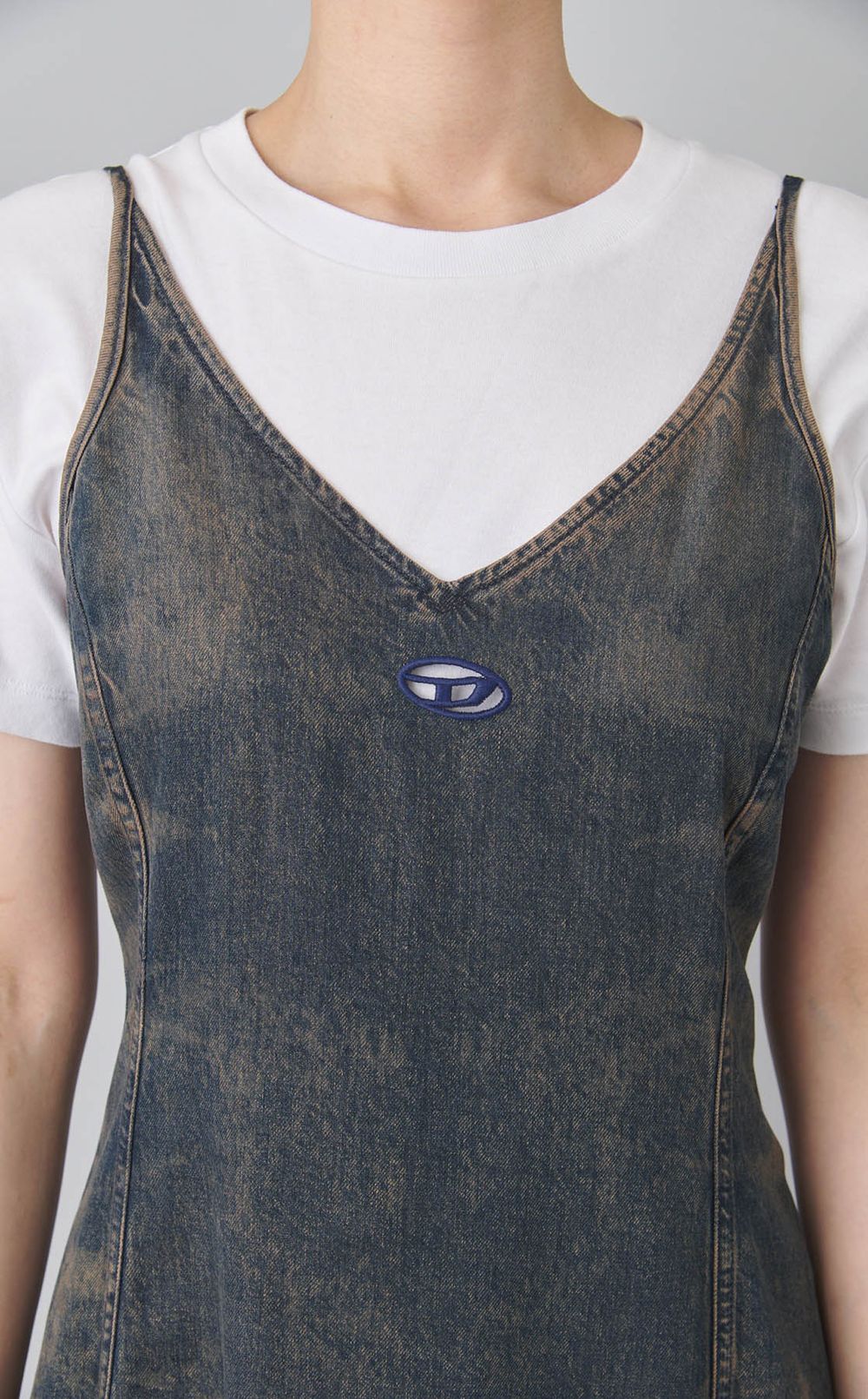 デニムキャミソールワンピース