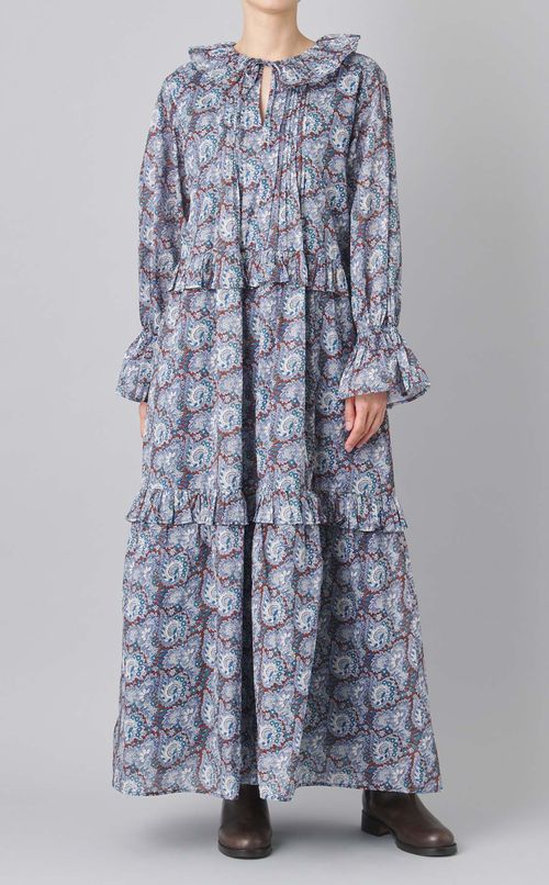 コットンオーガンザペイズリーワンピース