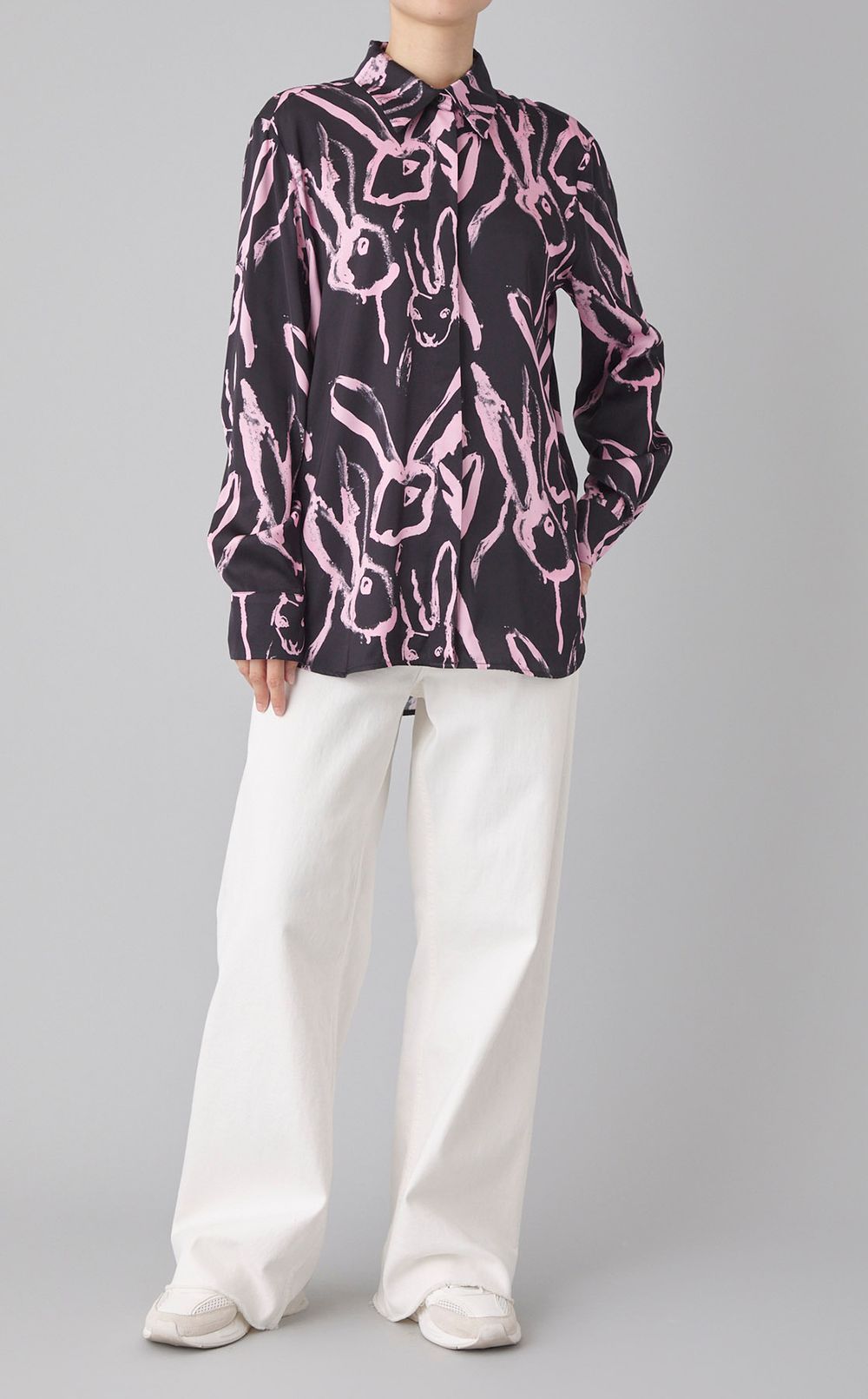 ラビットハンドプリントシャツ