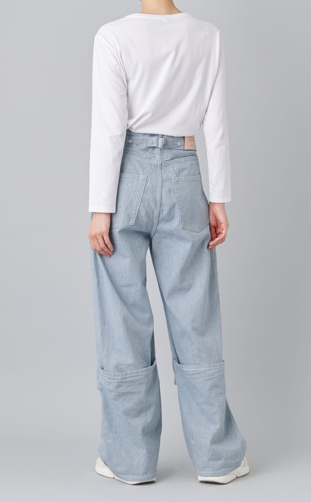 2wayフリップヘムリサイクルデニムパンツ