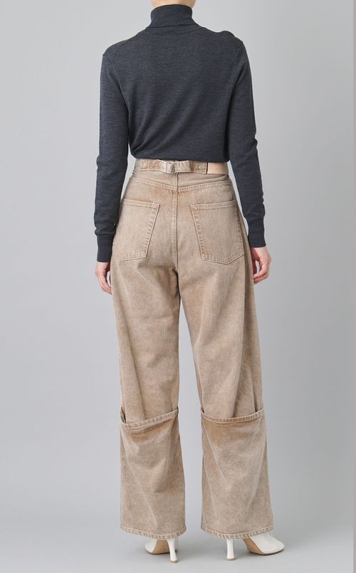 2wayフリップヘムオーガニックデニムパンツ