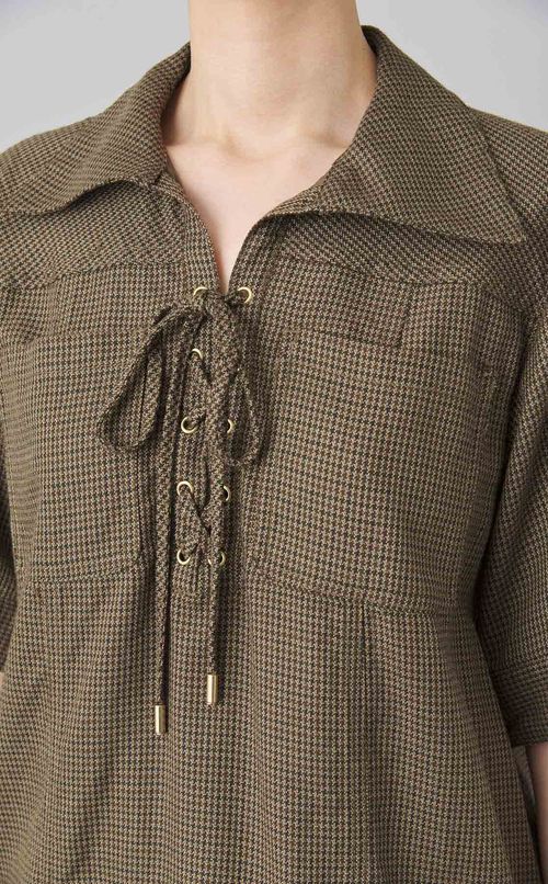 レースアップミニワンピース