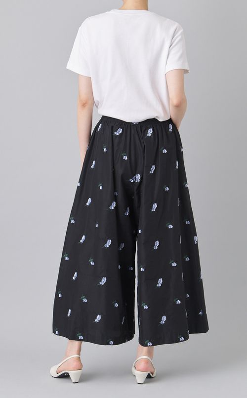 カットジャガードガウチョパンツ