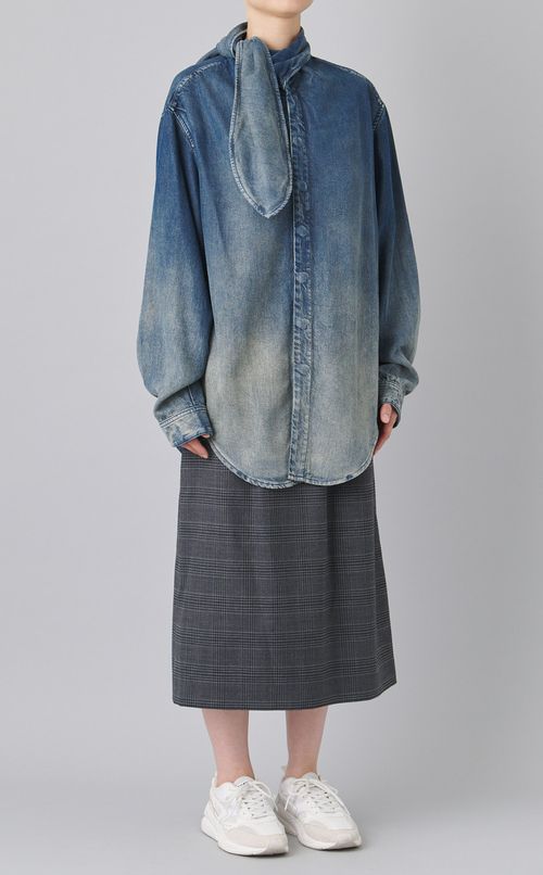 チェックサテンベストワンピース