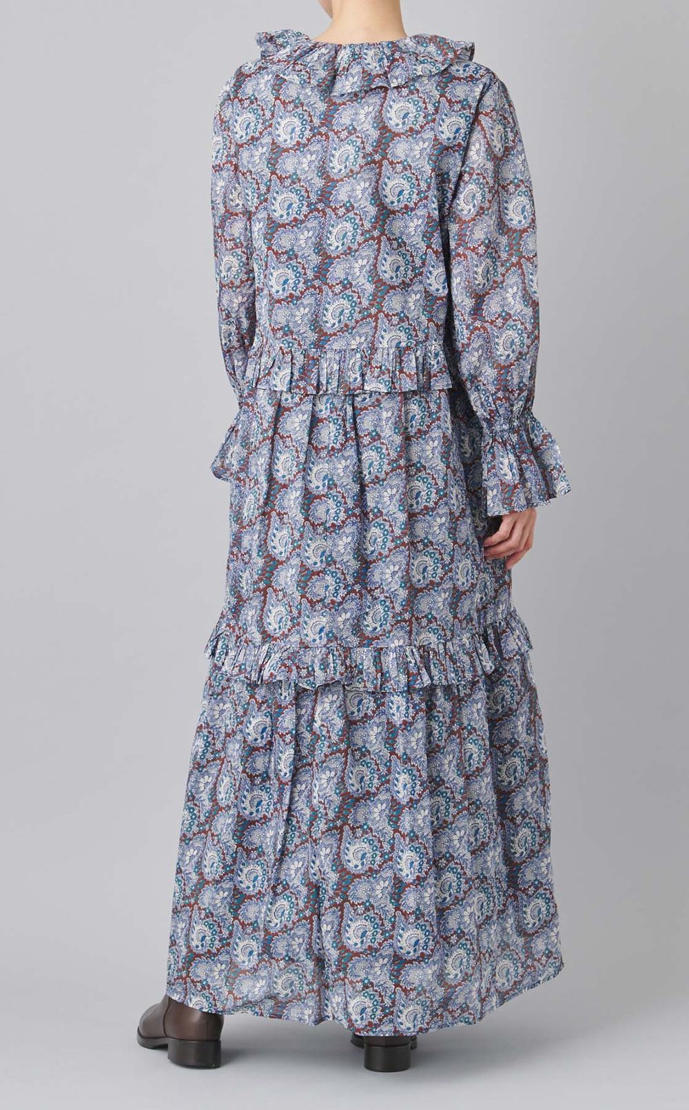 コットンオーガンザペイズリーワンピース