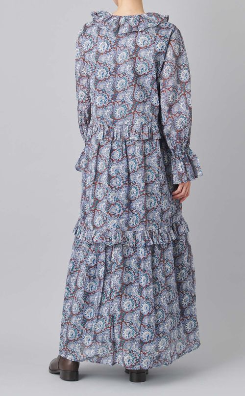 コットンオーガンザペイズリーワンピース