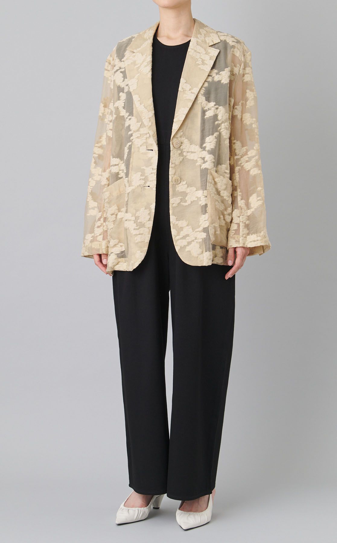 CLANE｜フラワーシアージャガードジャケット