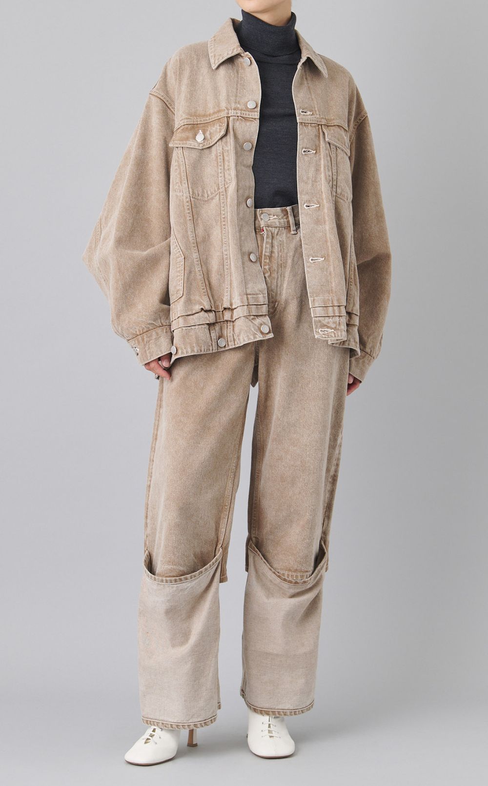 2wayフリップヘムオーガニックデニムパンツ