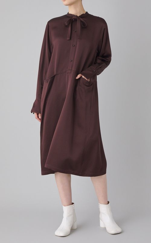 サテンボウタイワンピース