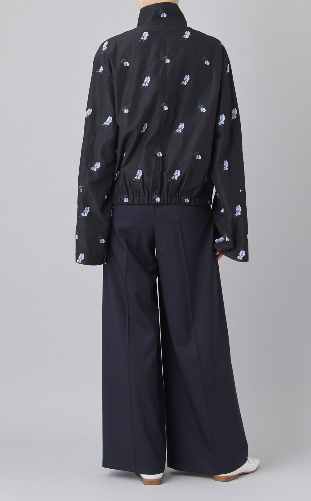 カットジャガードハイネックブルゾン