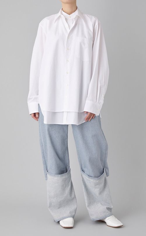 2wayフリップヘムリサイクルデニムパンツ