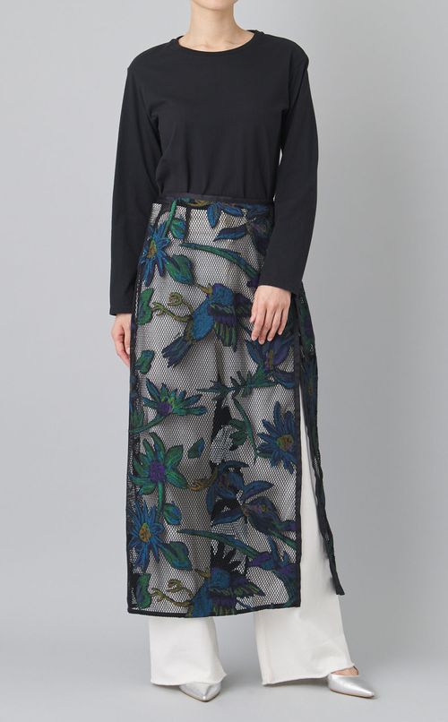 オパールフラワーラップスカート