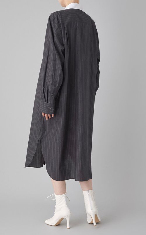 ダブルフロントコットンシャツワンピース