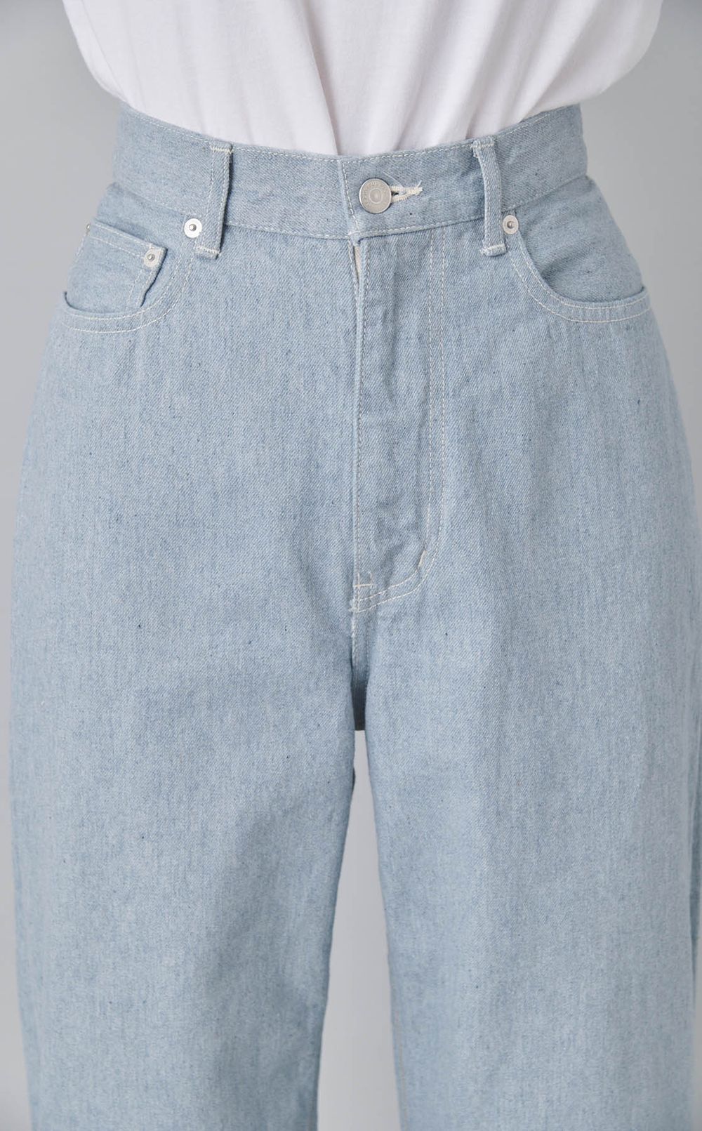 2wayフリップヘムリサイクルデニムパンツ