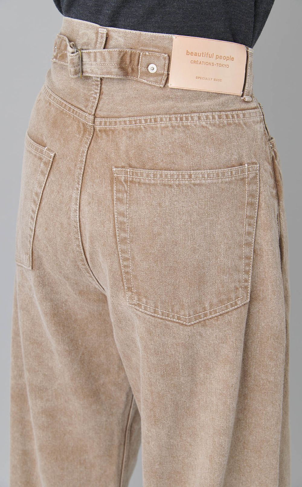 2wayフリップヘムオーガニックデニムパンツ