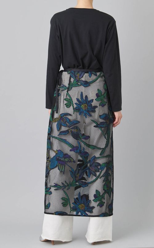 オパールフラワーラップスカート