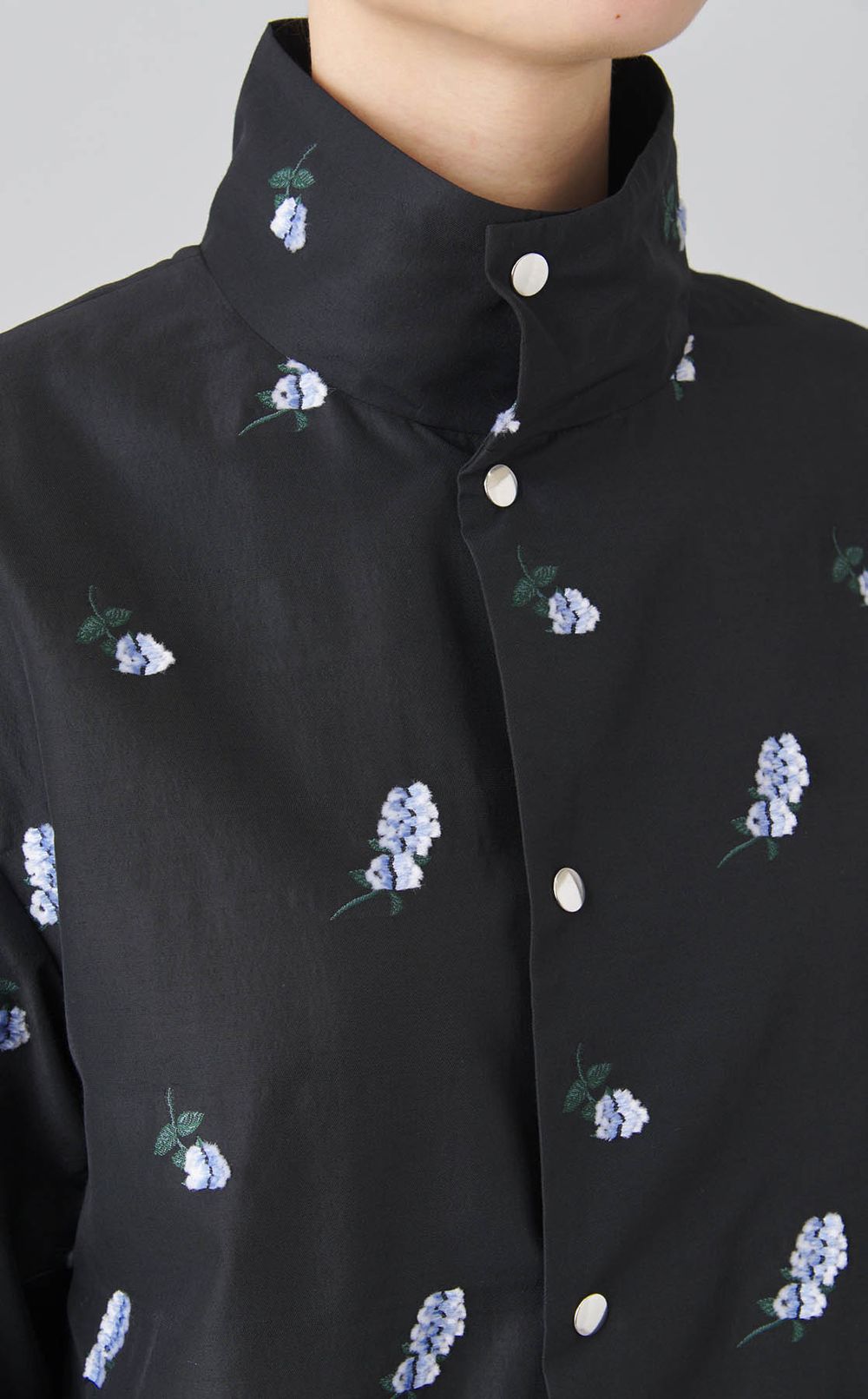 カットジャガードハイネックブルゾン