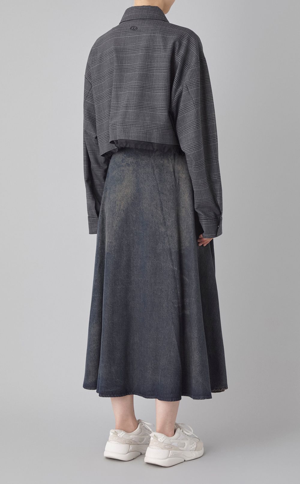 チェッククロップドブルゾン