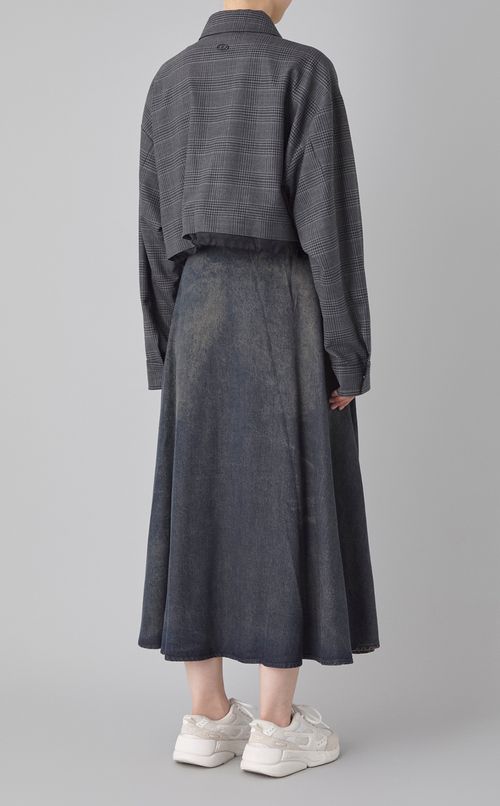 チェッククロップドブルゾン