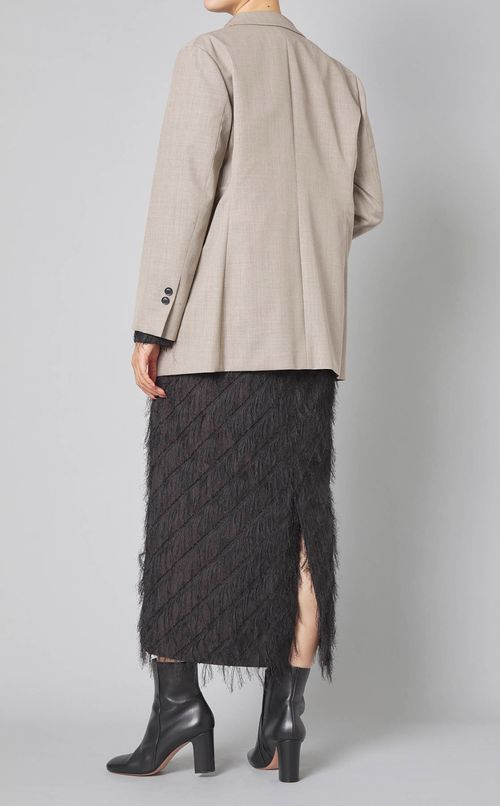 ウールツイルファスナースリーブジャケット