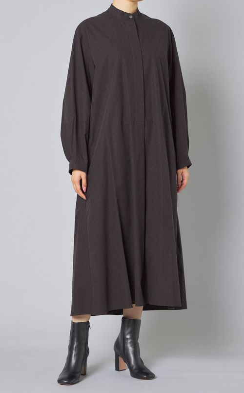 コットンバッグギャザーシャツワンピース