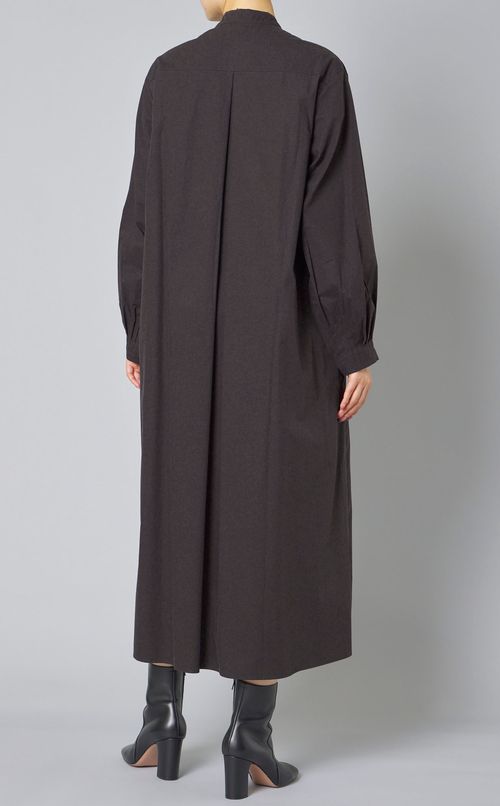 コットンバッグギャザーシャツワンピース