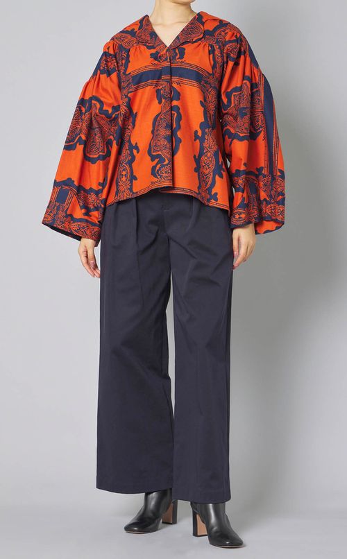 ドライコットンチノワイドパンツ