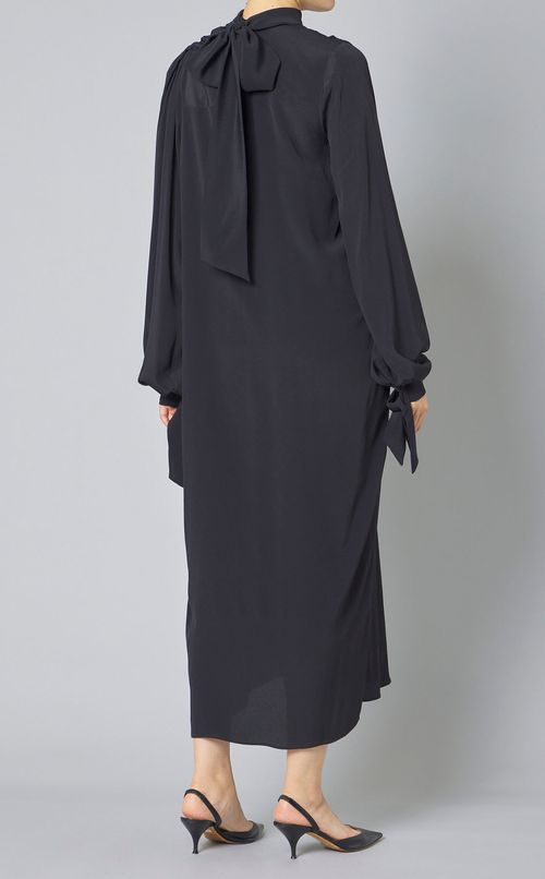 ボウタイギャザープリーツワンピース