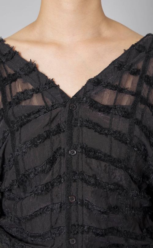 オーガンジーギャザーブラウス