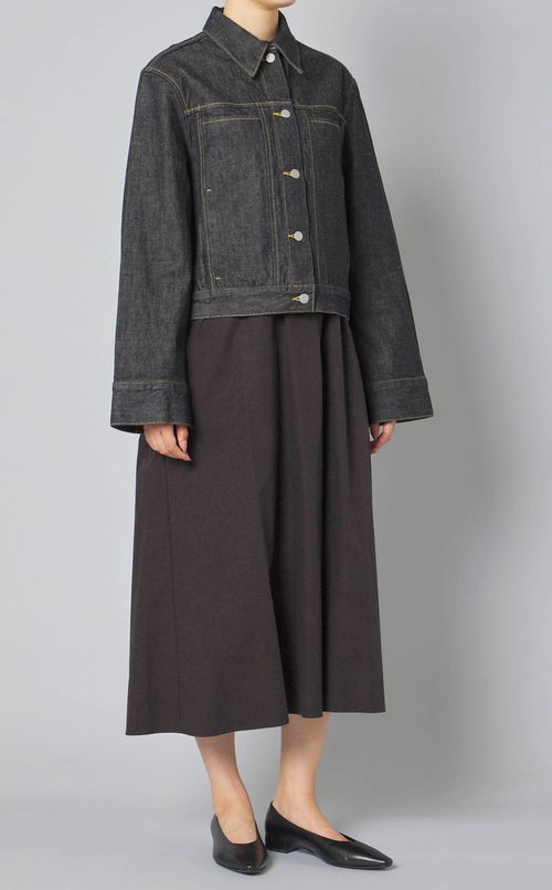 コットンバッグギャザーシャツワンピース