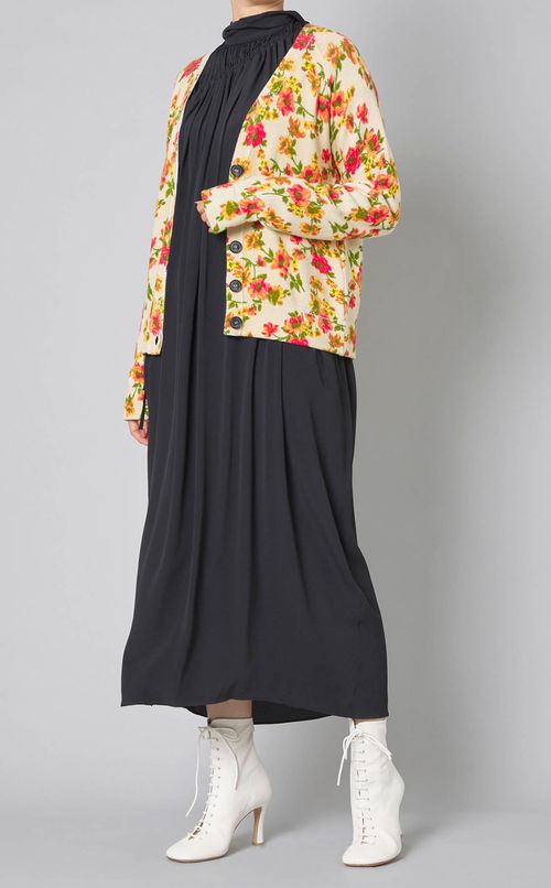 ボウタイギャザープリーツワンピース