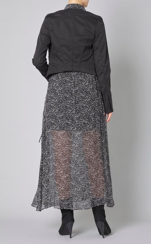 コットンノーカラージャケットブルゾン