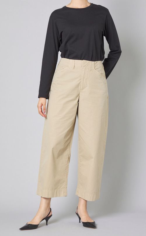 コットンクロップドチノパンツ