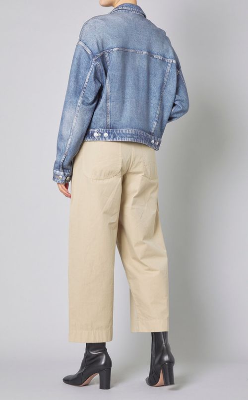 デニムプリントトラッカーブルゾン