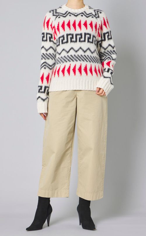 コットンクロップドチノパンツ