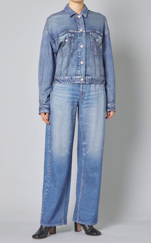 デニムプリントトラッカーブルゾン