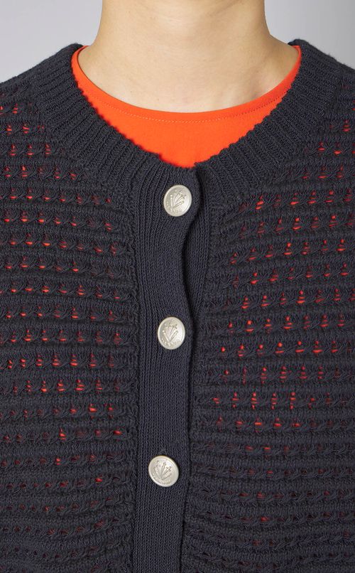 コットンフロントボタンベスト