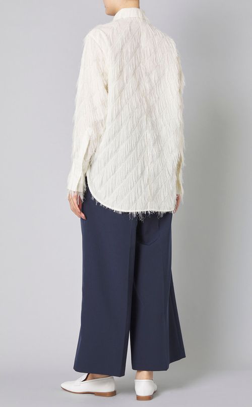 カットジャガードロングスリーブシャツ