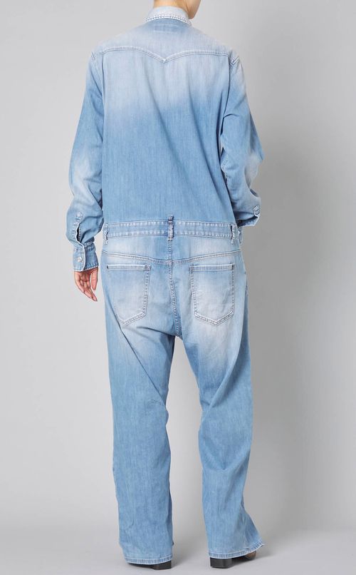 ウォッシュドデニムオールインワン